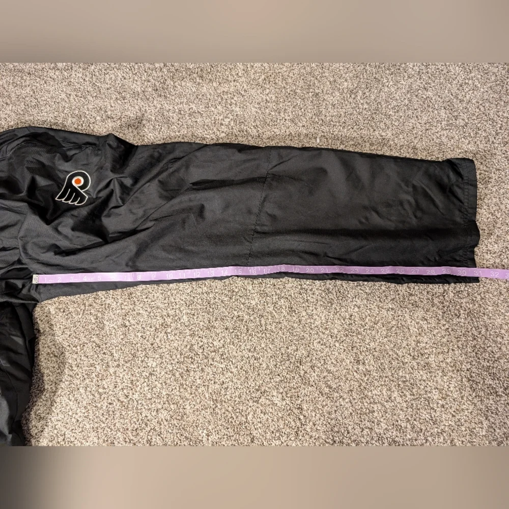 Reebok Black Athletic Pants with Flyers Logo, Size M